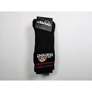 Ellesse Men’s Bisba Cushioned Sole Crew 3 Pack Socks Size UK 9-11.5